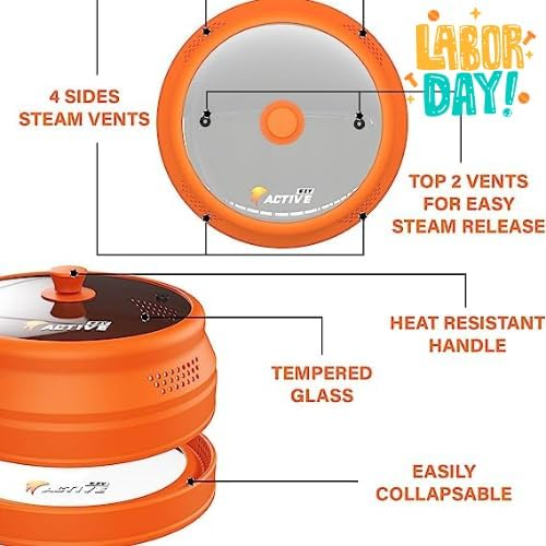 Microwave Splatter Cover ( Orange)