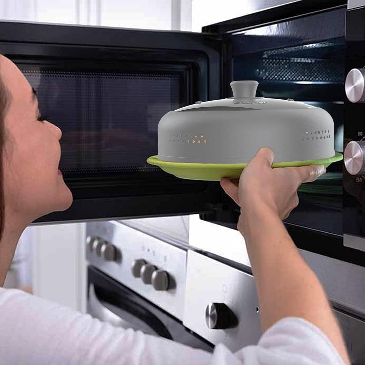 Microwave Cover for Food Large (Gray)