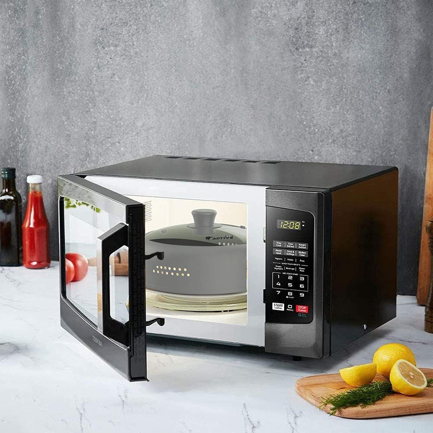 Microwave Cover for Food Large (Gray)