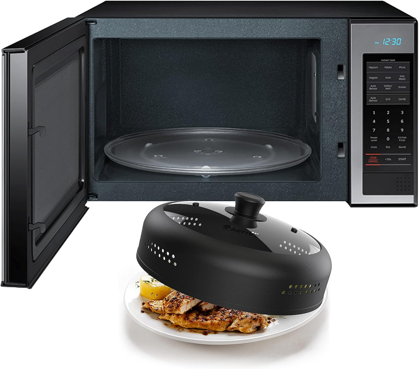 Microwave Cover for Food Large (Black)