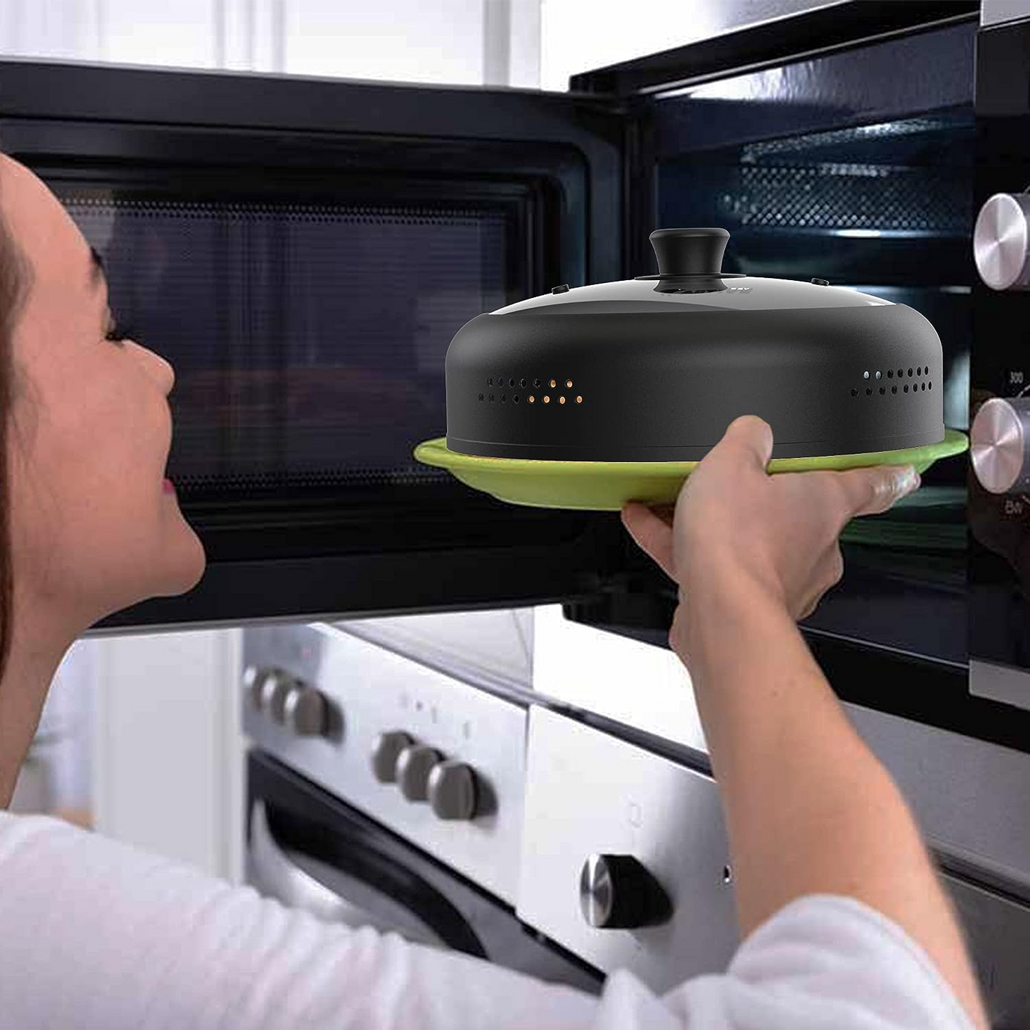 Microwave Cover for Food Large (Black)
