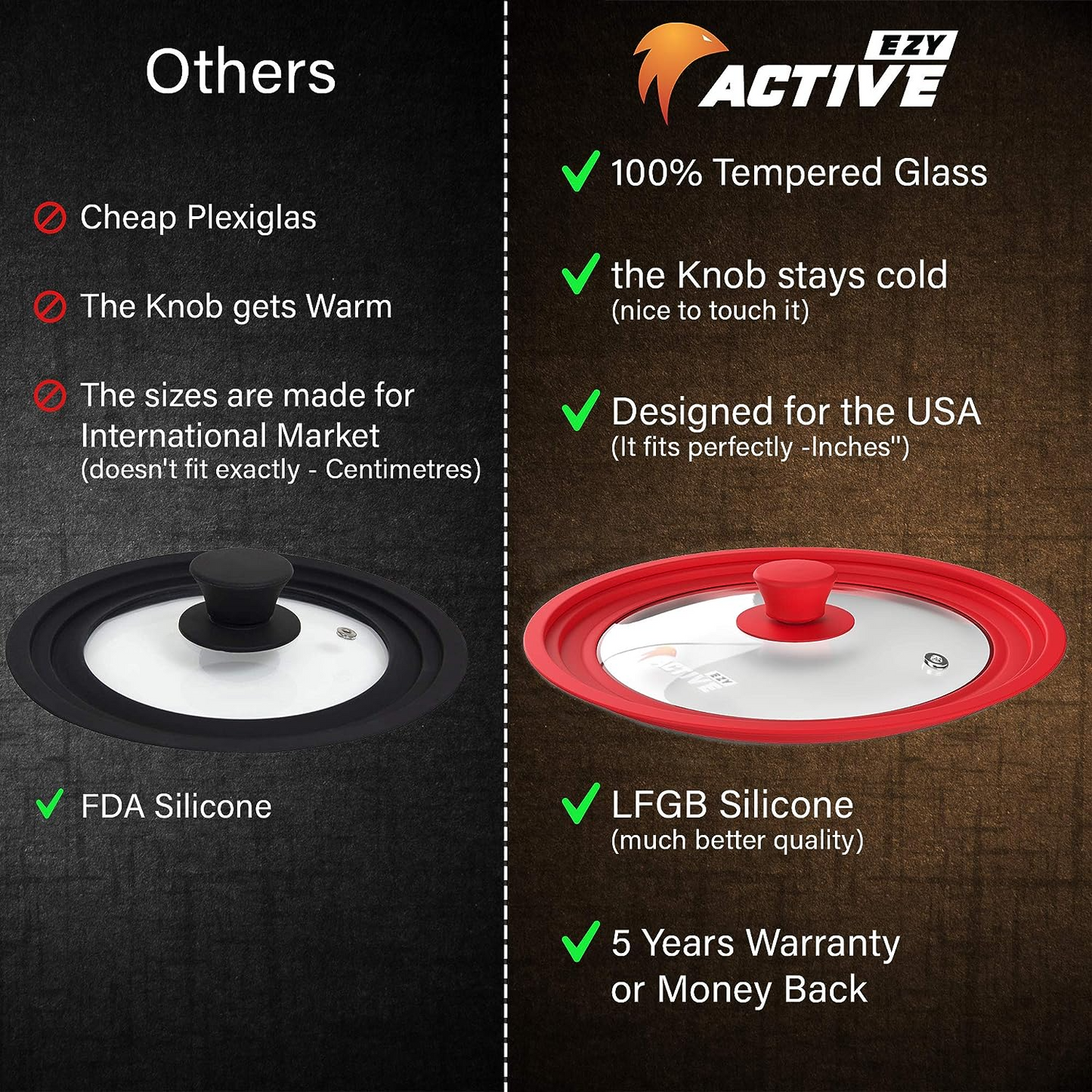 Universal Lid for Pots and Pans (Red)
