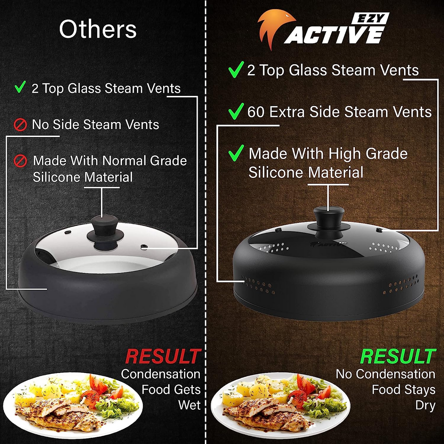 Microwave Cover for Food Small (Black)